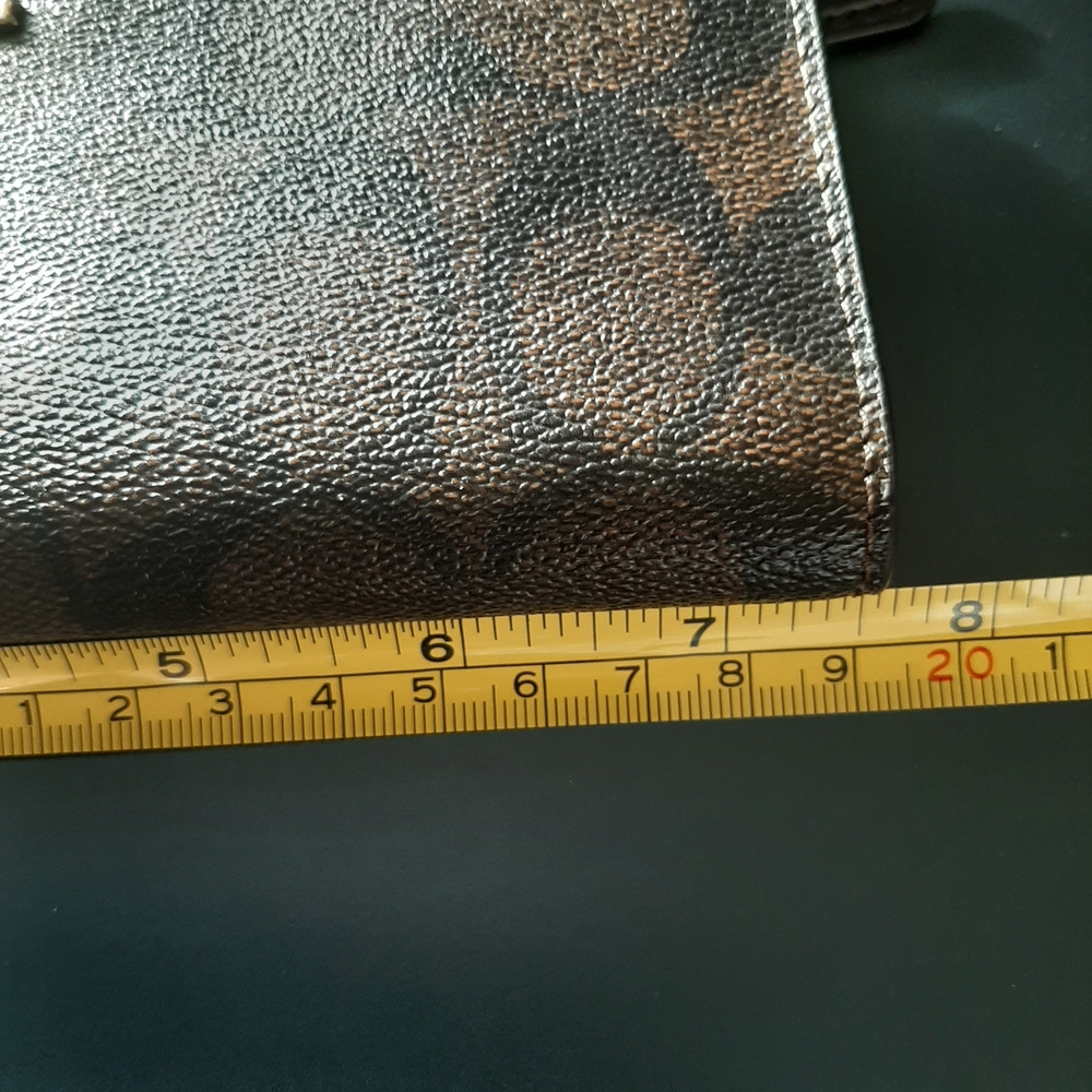 COACH - Women's Slim Bifold Canvas Signature Snap Wallet (Brown and Black) - Picture 7 of 8